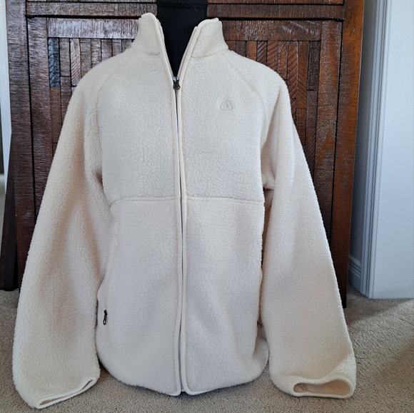 Sierra Designs Full Zip Fleece Women's Small Shepra Zip Jacket Cream NWT Neutral - Picture 9 of 14